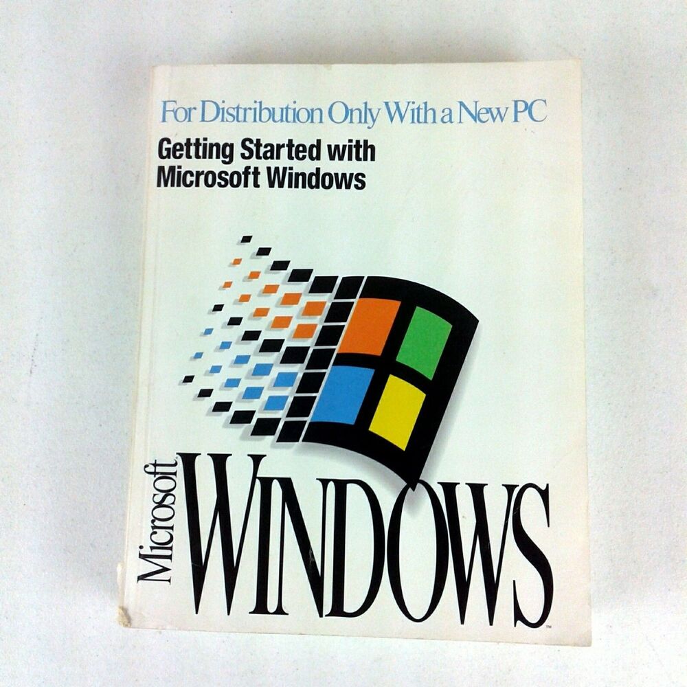 Getting Started with Microsoft Windows 3.1 User's Guide 1992 Genuine OEM Book